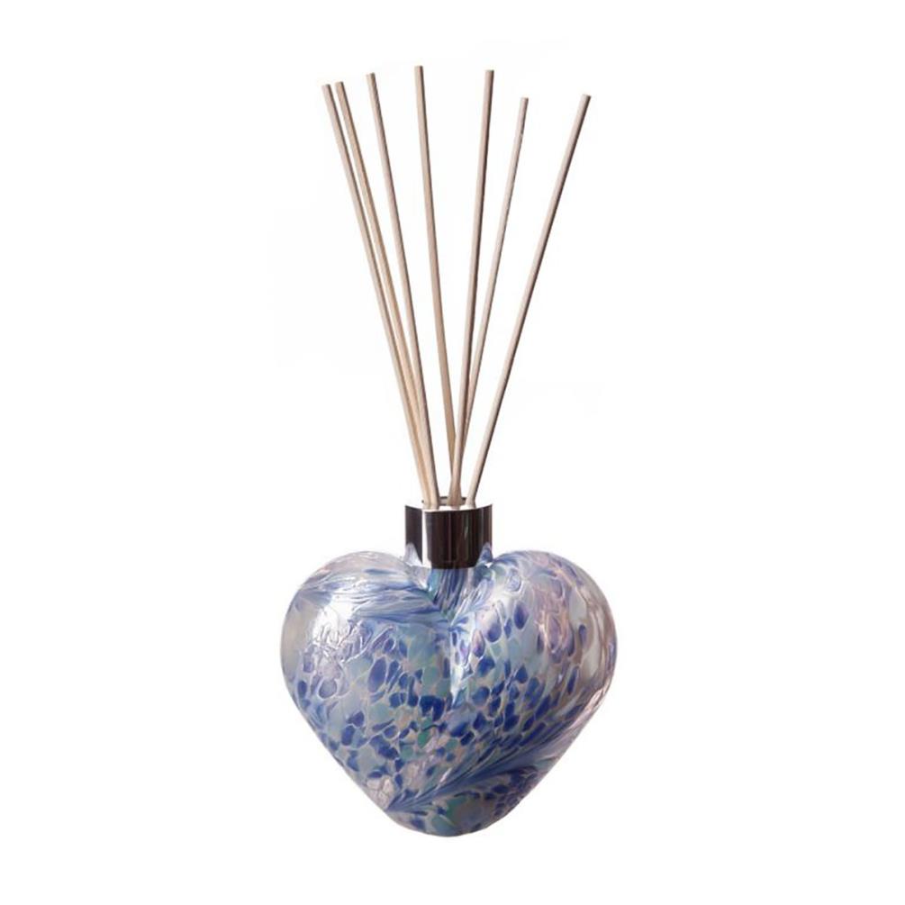 Amelia Art Glass White, Sage And Baby Blue. Heart Reed Diffuser £15.74